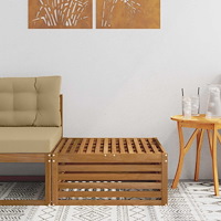 vidaXL Utomhuspall Naturfärg 79 x 79 x 37 cm Massivt Akaciaträ