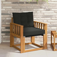 vidaXL 2 Stycke Utomhussoffa Massivt Akaciaträ Naturfärg