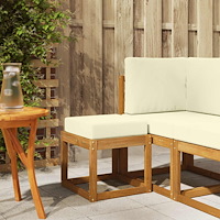 vidaXL Utomhuspall Massivt Akaciaträ Naturfärg