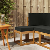 vidaXL Utomhus Stol Bänk Massivt Akaciaträ Naturfärg