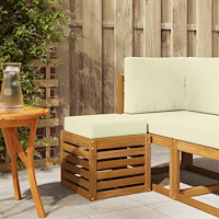 vidaXL Utomhuspall Massivt Akaciaträ Naturfärg