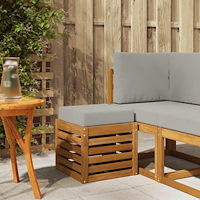 vidaXL Utomhuspall Massivt Akaciaträ Naturfärg