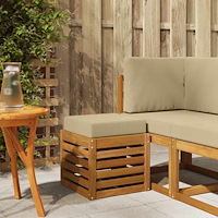 vidaXL Utomhuspall Massivt Akaciaträ Naturfärg