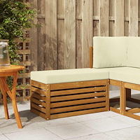 vidaXL Utomhuspall Massivt Akaciaträ Naturfärg