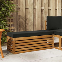 vidaXL Utomhus Stol Bänk Massivt Akaciaträ Naturfärg