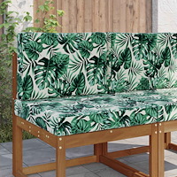vidaXL Utomhus Soffa Kudde 2 pcs Bladmönster Polyester