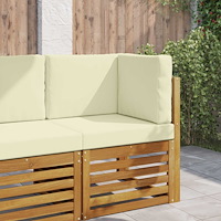 vidaXL Utomhus Soffa Kudde 3 pcs Kräm Polyester
