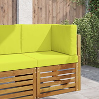 vidaXL Utomhus Soffa Kudde 3 pcs Grön Polyester