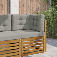 vidaXL Utomhus Soffa Kudde 3 pcs Grå Polyester