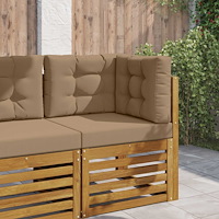 vidaXL Utomhus Soffa Kudde 3 pcs Taupe Polyester