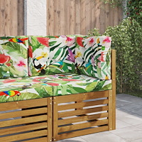 vidaXL Utomhus Soffa Kudde 3 pcs färgstark Polyester