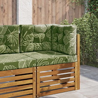 vidaXL Utomhus Soffa Kudde 3 pcs Bladdesign Polyester