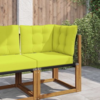 vidaXL Utomhus Soffa Kudde 3 pcs Grön Polyester