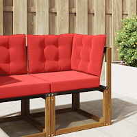 vidaXL Utomhus Soffa Kudde 3 pcs Röd Polyester