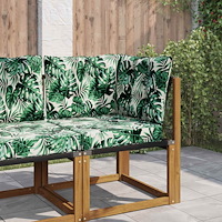 vidaXL Utomhus Soffa Kudde 3 pcs Bladmönster Polyester