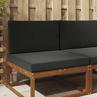 vidaXL Utomhus Soffa Kudde 2 pcs Svart Polyester