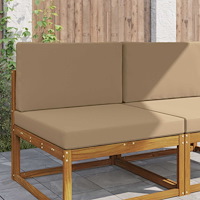 vidaXL Utomhus Soffa Kudde 2 pcs Taupe Polyester