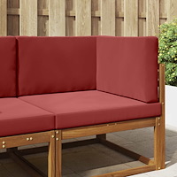 vidaXL Utomhus Soffa Kudde 3 pcs Vinröd Polyester