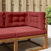 vidaXL Utomhus Soffa Kudde 3 pcs Vinröd Polyester