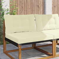 vidaXL Utomhus Soffa Kudde 2 pcs Kräm Polyester