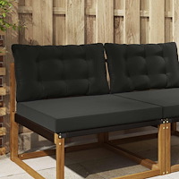 vidaXL Utomhus Soffa Kudde 2 pcs Svart Polyester