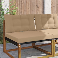 vidaXL Utomhus Soffa Kudde 2 pcs Taupe Polyester