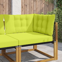 vidaXL Utomhus Soffa Kudde 3 pcs Grön Polyester