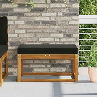 vidaXL Utomhus sitskudde Svart 80 x 40 x 8 cm 100% Polyester