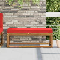 vidaXL Utomhus sitskudde Röd 111,5 x 40 x 8 cm 100% Polyester