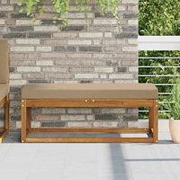 vidaXL Utomhus sitskudde Taupe 111,5 x 40 x 8 cm 100% Polyester