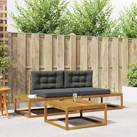 vidaXL Utomhussoffset med kudde Naturlig och Antracit