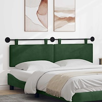 vidaXL Hängande sänggavel Jungelgrön Kordread tyg