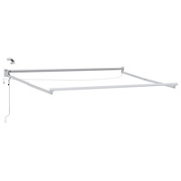 vidaXL Elektrisk utdragbar markisram Vit 3 x 2 m Aluminium