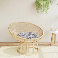 vidaXL Rund dyna grårutig Ø 60 x11 cm oxfordtyg