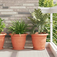 vidaXL Rund Blomkruka 24 pcs Murgrön Ø 26 x 21.5 cm Plast