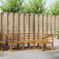 vidaXL Utomhussoffset 4 pcs Naturfärg Massivt Akaciaträ