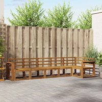 vidaXL Utomhussoffset 6 pcs Naturfärg Massivt Akaciaträ