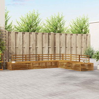 vidaXL Utomhussoffset 6 Stycke Naturfärg Massivt Akaciaträ