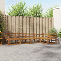 vidaXL Utomhussoffset 5 pcs Naturfärg Massivt Akaciaträ