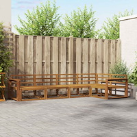 vidaXL Utomhussoffset 5 pcs Naturfärg Massivt Akaciaträ