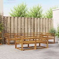 vidaXL Utomhussoffset 7 pcs Naturfärg Massivt Akaciaträ