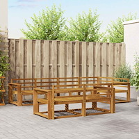 vidaXL Utomhussoffset 7 pcs Naturfärg Massivt Akaciaträ