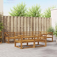 vidaXL Utomhussoffset 7 pcs Naturfärg Massivt Akaciaträ