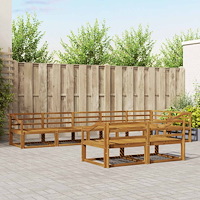 vidaXL Utomhussoffset 8 pcs Naturfärg Massivt Akaciaträ