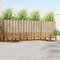 vidaXL Utomhussoffset 8 pcs Naturfärg Massivt Akaciaträ