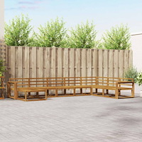 vidaXL Utomhussoffset 8 pcs Naturfärg Massivt Akaciaträ