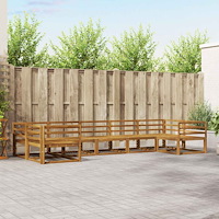 vidaXL Utomhussoffset 7 pcs Naturfärg Massivt Akaciaträ