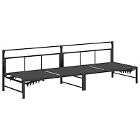 vidaXL Solstol Svart 200 x 62 x 59,5 cm Textilene