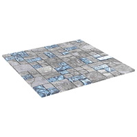 vidaXL Mosaikplattor 11 pcs Grå och Blå 50 x 50 cm Glas