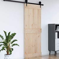 vidaXL Dörr NARVIK Naturfärg 80 x 210 cm Massiv furuträdörr